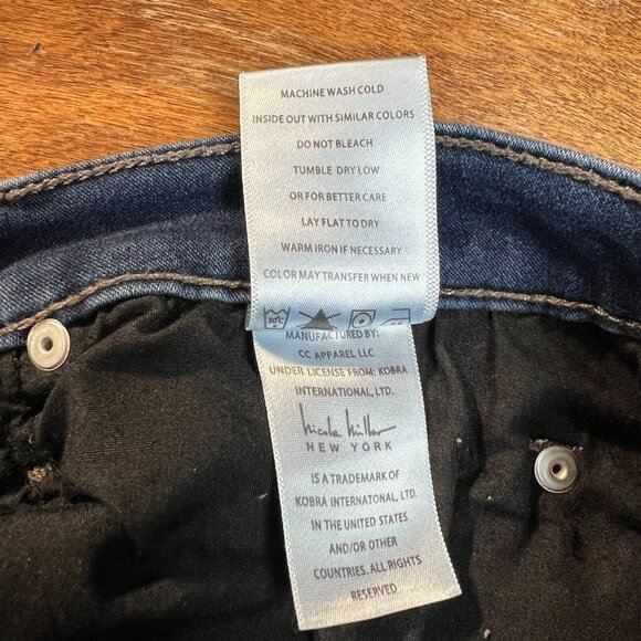 Nicole Miller Soho High Rise Skinny Jeans Womens 14 Dark Blue Stretch Denim - Picture 14 of 14